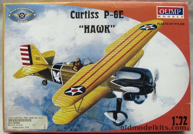 Olimp 1/72 Curtiss P-6E Hawk - Wright Field Ohio 1937 or 17 PS Selfridge Field MI 1933, P72-006 plastic model kit